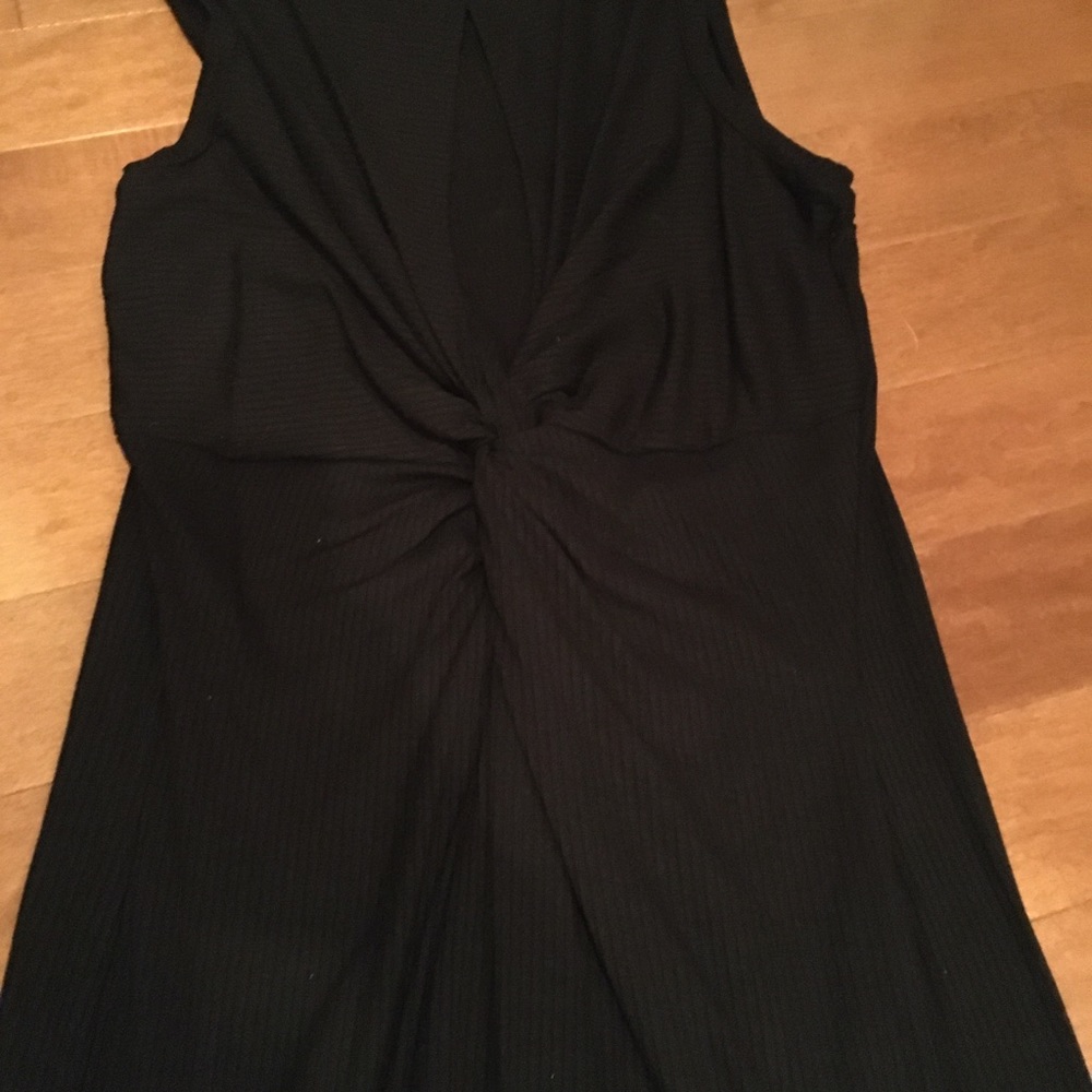 NWT Bobaue ribbed sleeves midi dress
